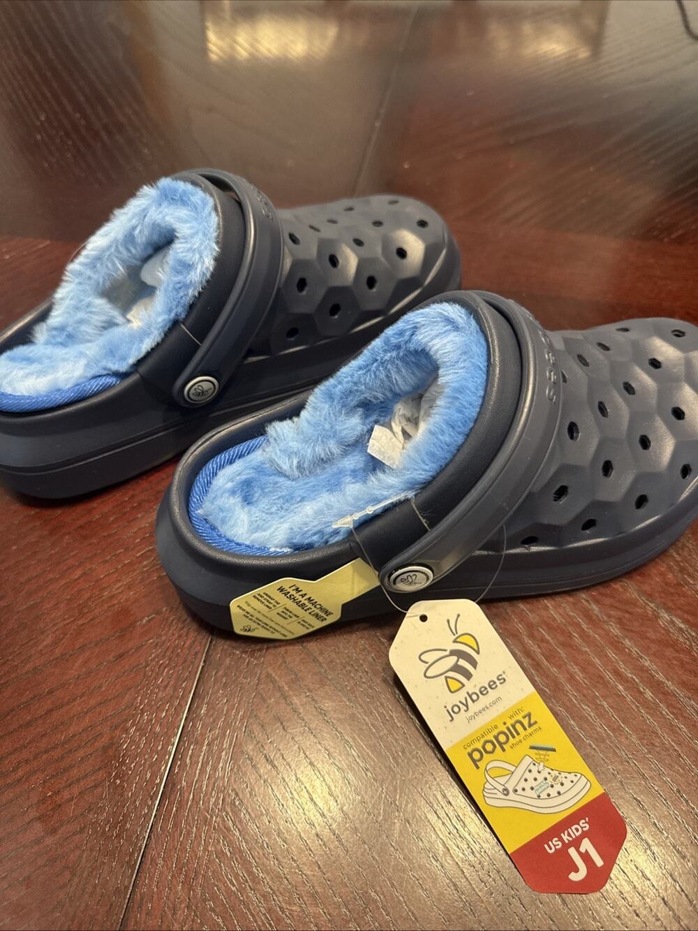 Joybees Varsity Lined Clog Kids Size J1 Navy